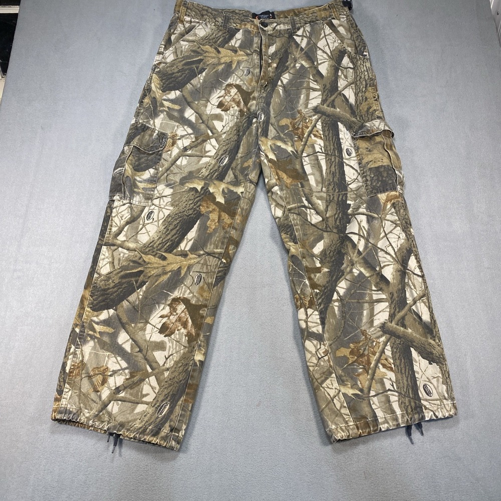Outfitters Ridge Men's Large 36-38 Camo Cargo Pants Realtree Hardwoods Pattern